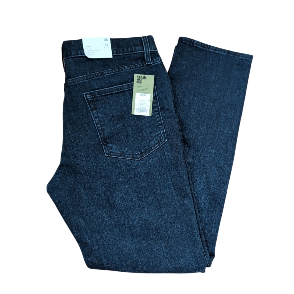 NWT Goodfellow & Co. Slim Total Flex Denim Jeans W36 x L32 Dark Wash Blue
